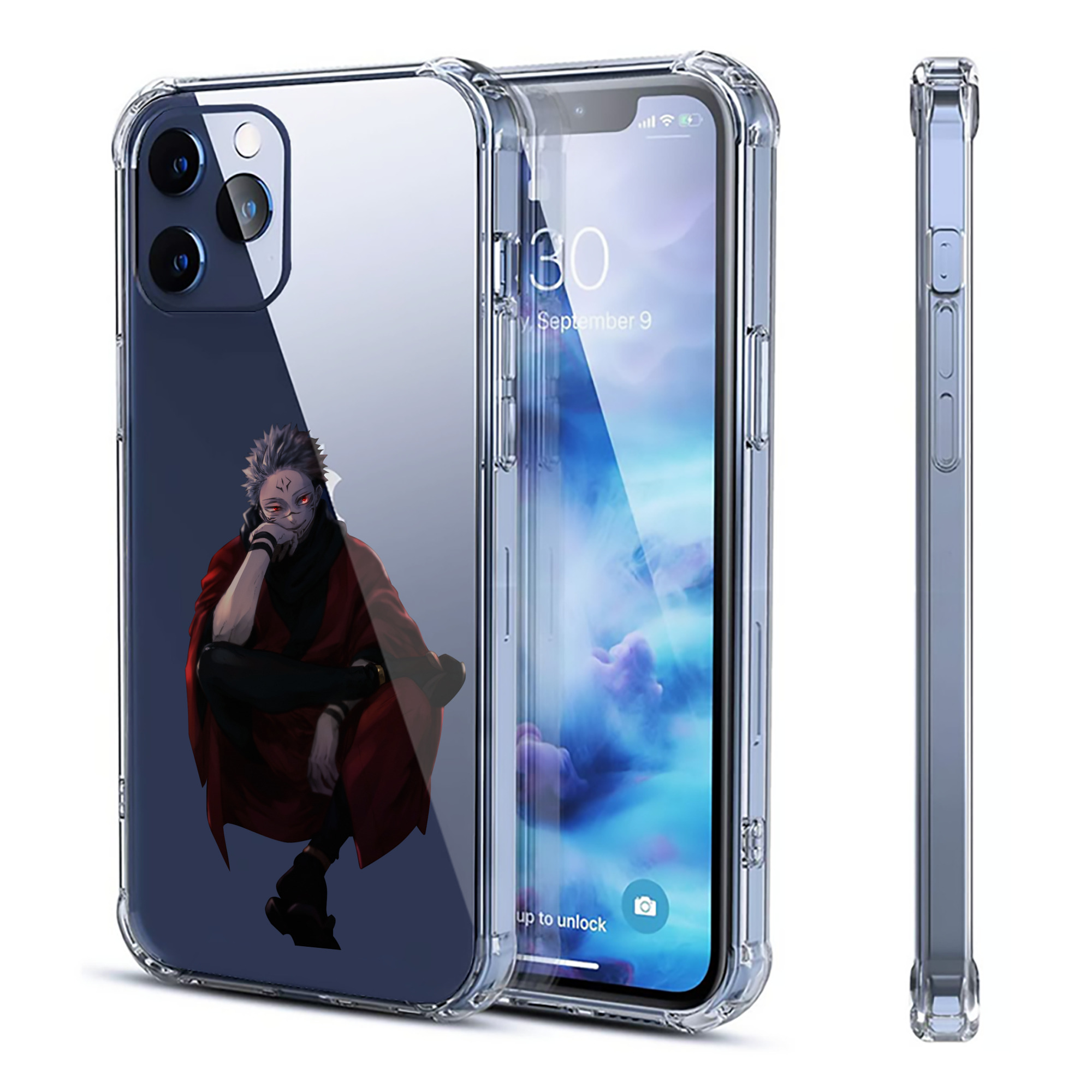 （画像用） 呪術廻戦 Jujutsu Kaisen 【iPhone 12シリーズ対応】透明スマホケース（クリアソフトケース）